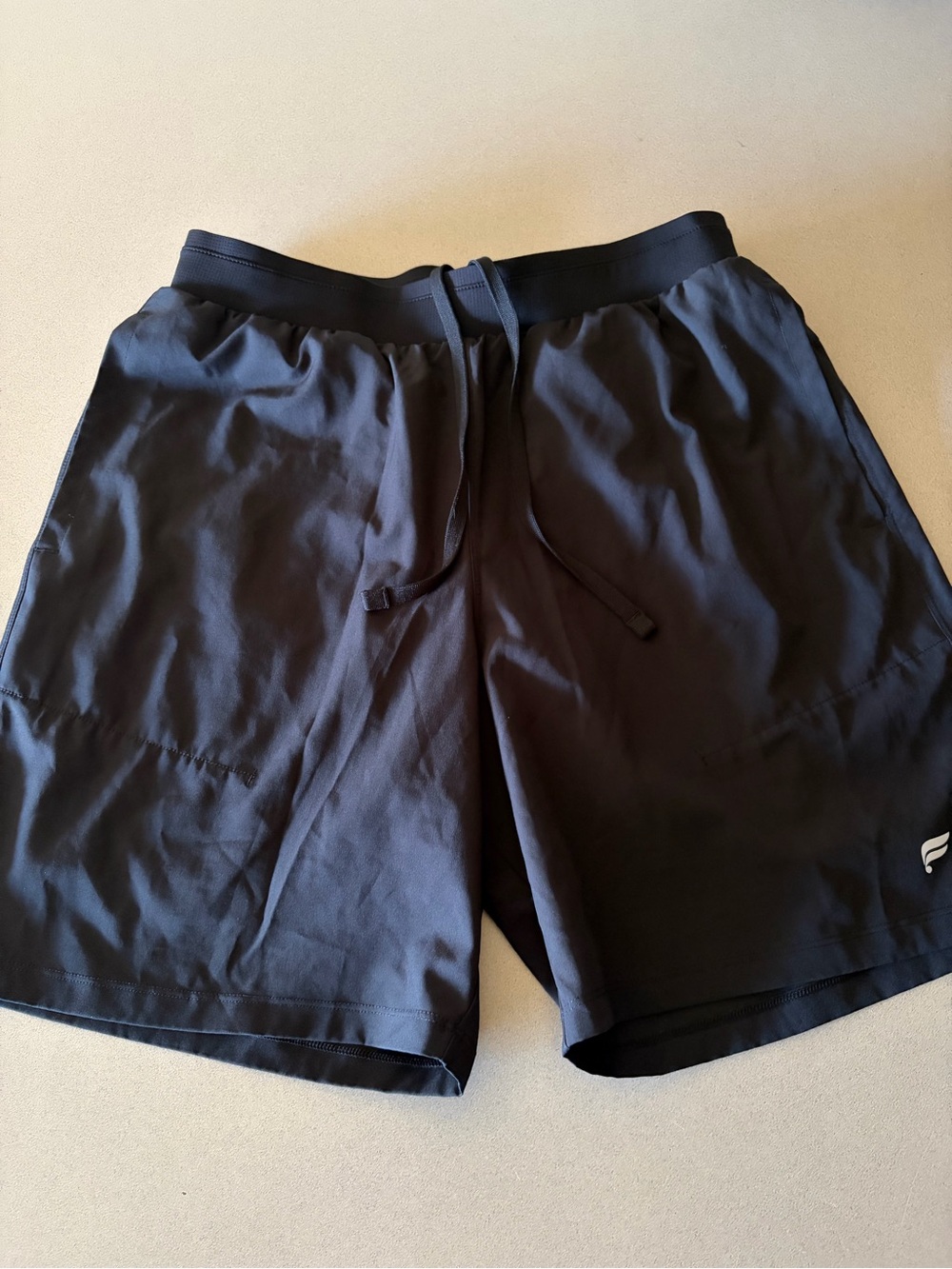 Fabletics Men's Black Performance Drawstring Shorts